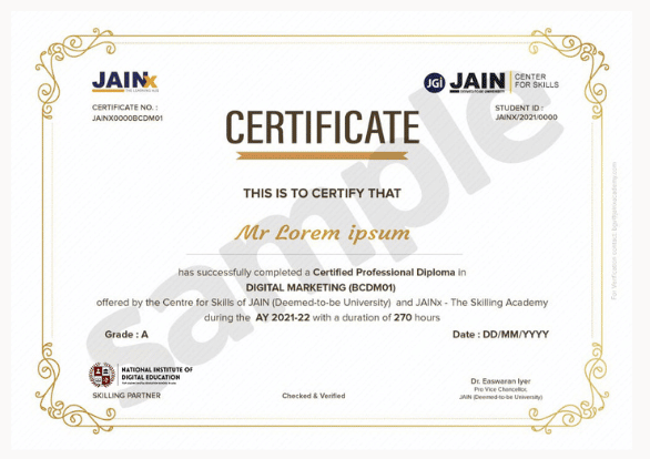 Digital Marketing Course online with Certificate