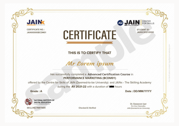 Performance Marketing Course with Certification